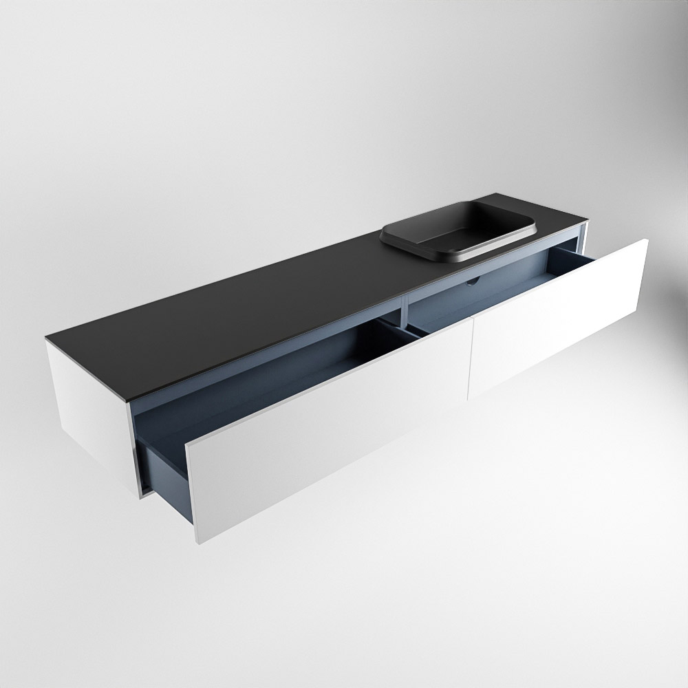 MONDIAZ ERIN 200cm mueble de baño color Talc 2 cajones. Lavabo RIDGE Derecho sin orificio color Urban. 6 MONDIAZ ERIN 200cm mueble de baño color Talc 2 cajones. Lavabo RIDGE Derecho sin orificio color Urban. - Imagen 6