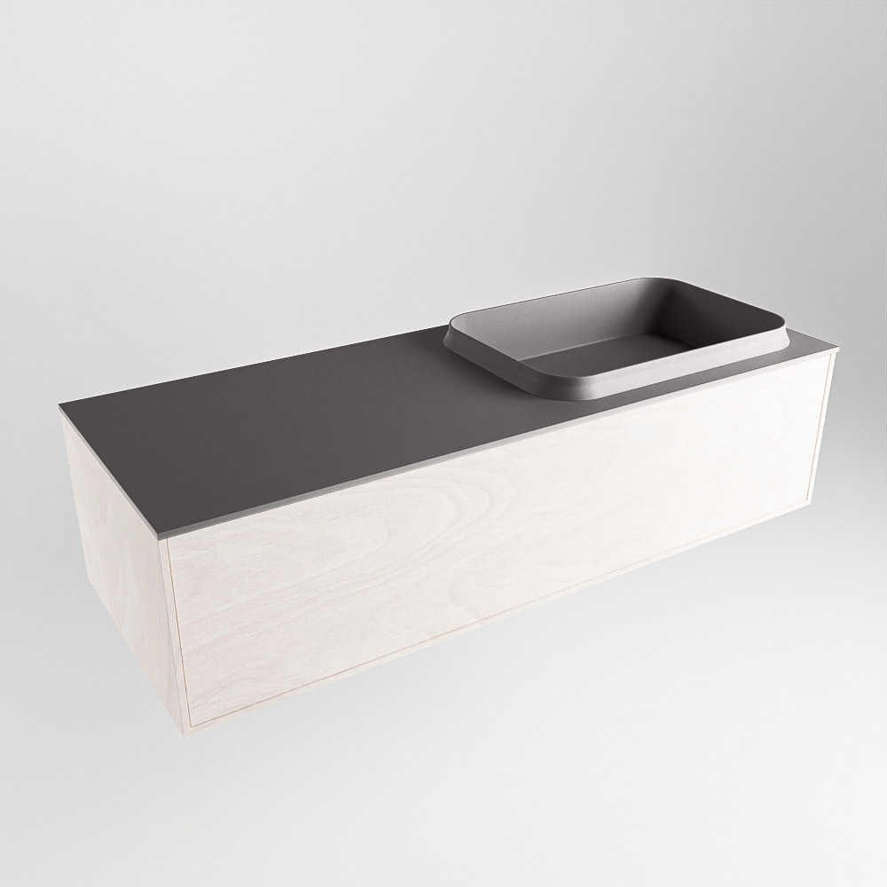 MONDIAZ ERIN 120cm mueble de baño color Underlayment 1 cajón. Lavabo RIDGE Derecho sin orificio color Dark Grey. 4 MONDIAZ ERIN 120cm mueble de baño color Underlayment 1 cajón. Lavabo RIDGE Derecho sin orificio color Dark Grey. - Imagen 4