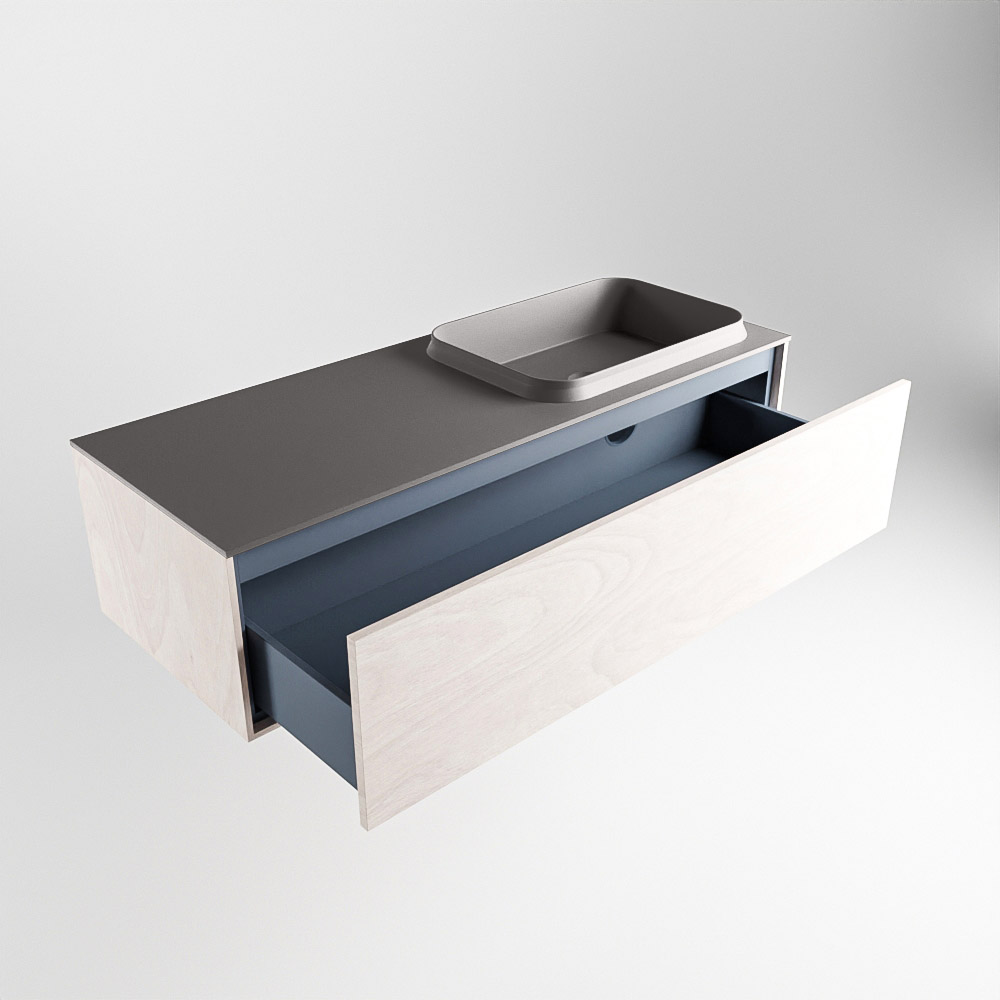 MONDIAZ ERIN 120cm mueble de baño color Underlayment 1 cajón. Lavabo RIDGE Derecho sin orificio color Dark Grey. 6 MONDIAZ ERIN 120cm mueble de baño color Underlayment 1 cajón. Lavabo RIDGE Derecho sin orificio color Dark Grey. - Imagen 6