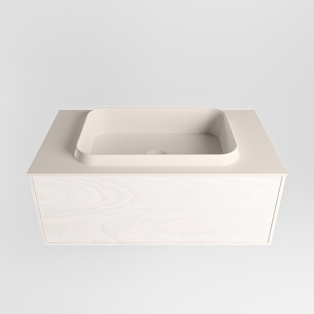 MONDIAZ ERIN 80cm mueble de baño color Underlayment 1 cajón. Lavabo RIDGE Centro sin orificio color Linen. 5 MONDIAZ ERIN 80cm mueble de baño color Underlayment 1 cajón. Lavabo RIDGE Centro sin orificio color Linen. - Imagen 5