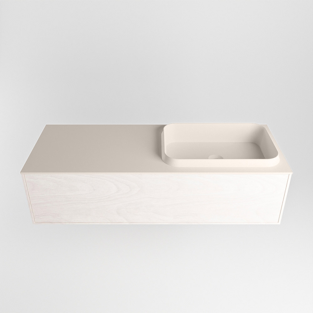 MONDIAZ ERIN 120cm mueble de baño color Underlayment 1 cajón. Lavabo RIDGE Derecho 1 orificio color Linen. 5 MONDIAZ ERIN 120cm mueble de baño color Underlayment 1 cajón. Lavabo RIDGE Derecho 1 orificio color Linen. - Imagen 5