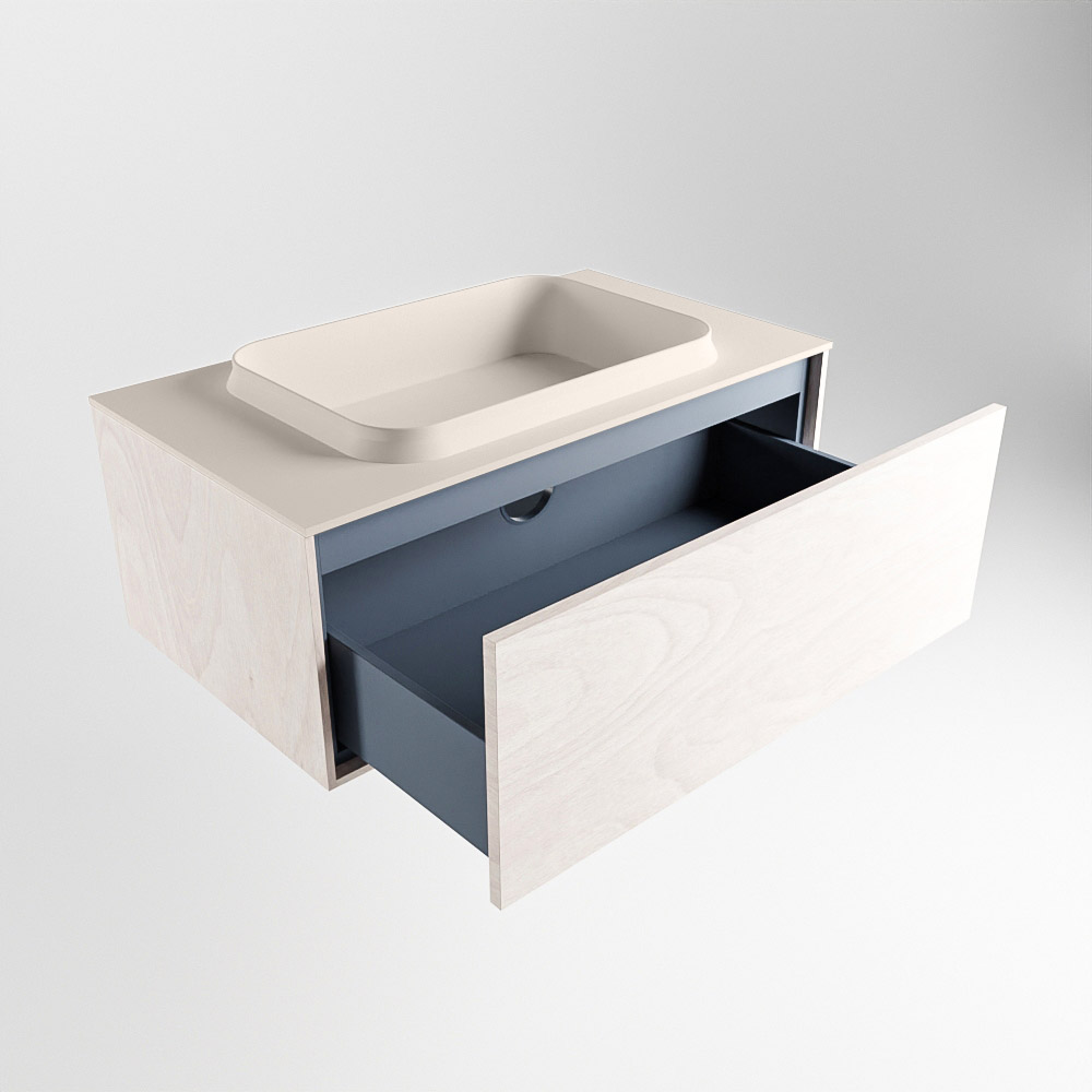 MONDIAZ ERIN 80cm mueble de baño color Underlayment 1 cajón. Lavabo RIDGE Centro sin orificio color Linen. 6 MONDIAZ ERIN 80cm mueble de baño color Underlayment 1 cajón. Lavabo RIDGE Centro sin orificio color Linen. - Imagen 6