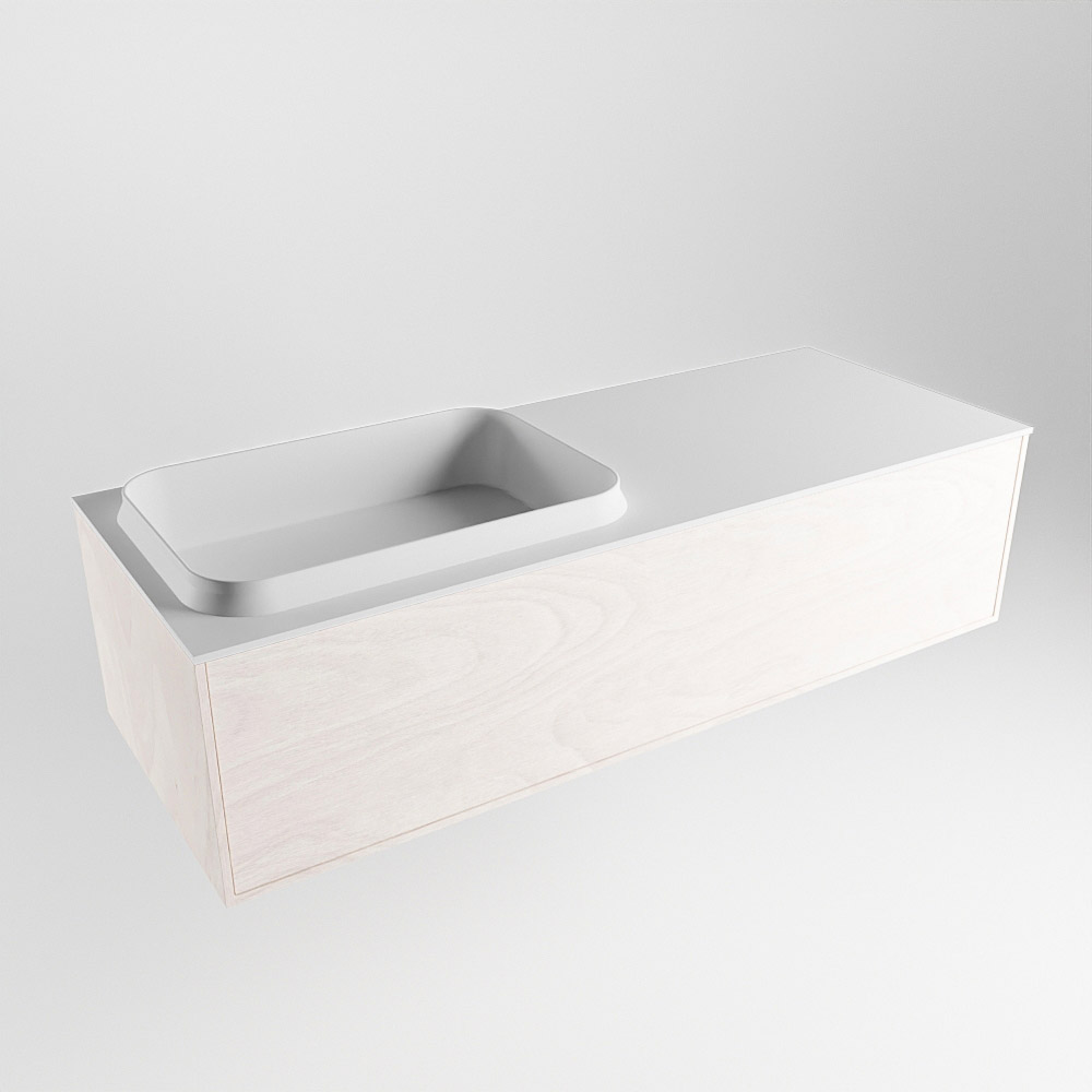 MONDIAZ ERIN 120cm mueble de baño color Underlayment 1 cajón. Lavabo RIDGE Izquierda sin orificio color Talc. 4 MONDIAZ ERIN 120cm mueble de baño color Underlayment 1 cajón. Lavabo RIDGE Izquierda sin orificio color Talc. - Imagen 4