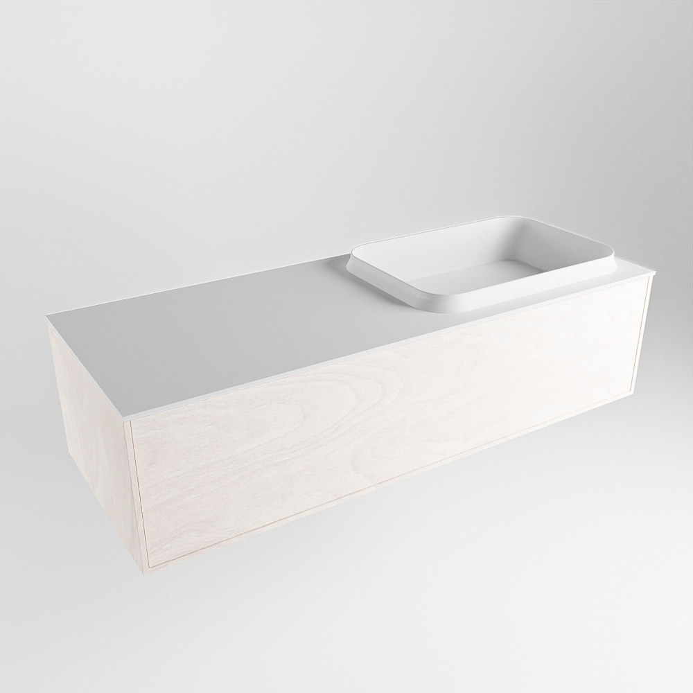 MONDIAZ ERIN 120cm mueble de baño color Underlayment 1 cajón. Lavabo RIDGE Derecho sin orificio color Talc. 4 MONDIAZ ERIN 120cm mueble de baño color Underlayment 1 cajón. Lavabo RIDGE Derecho sin orificio color Talc. - Imagen 4