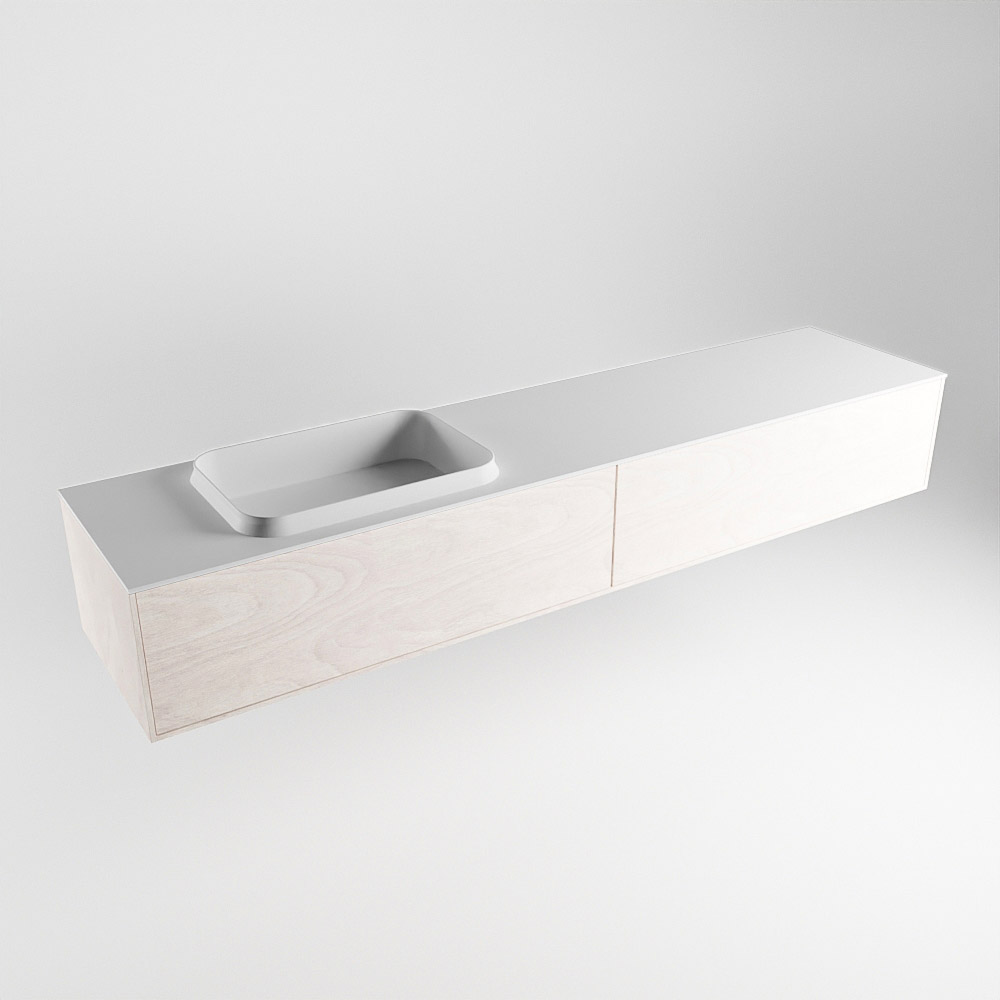 MONDIAZ ERIN 200cm mueble de baño color Underlayment 2 cajones. Lavabo RIDGE Izquierda 1 orificio color Talc. 4 MONDIAZ ERIN 200cm mueble de baño color Underlayment 2 cajones. Lavabo RIDGE Izquierda 1 orificio color Talc. - Imagen 4