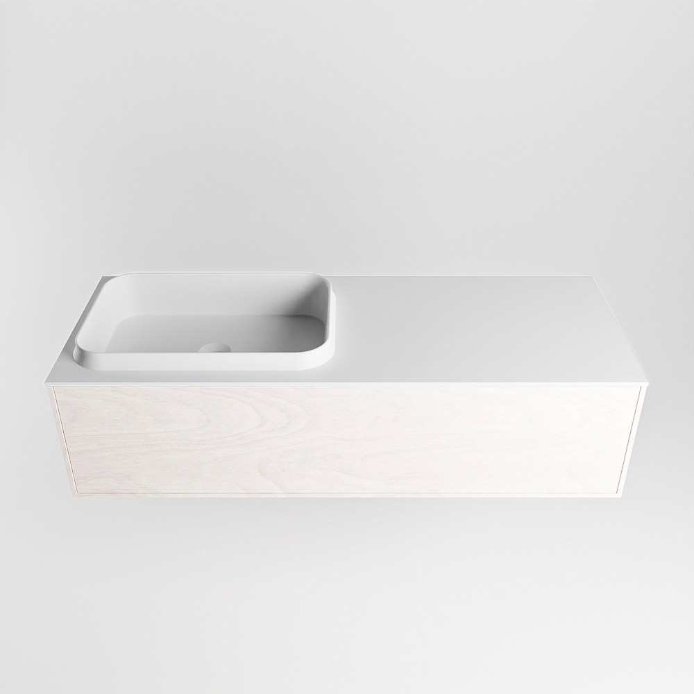 MONDIAZ ERIN 120cm mueble de baño color Underlayment 1 cajón. Lavabo RIDGE Izquierda sin orificio color Talc. 5 MONDIAZ ERIN 120cm mueble de baño color Underlayment 1 cajón. Lavabo RIDGE Izquierda sin orificio color Talc. - Imagen 5