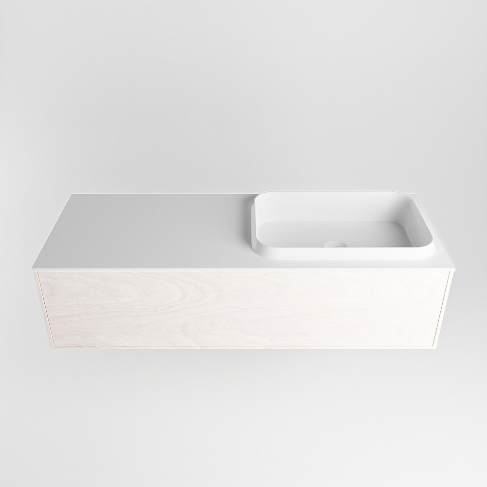 MONDIAZ ERIN 120cm mueble de baño color Underlayment 1 cajón. Lavabo RIDGE Derecho 1 orificio color Talc. 5 MONDIAZ ERIN 120cm mueble de baño color Underlayment 1 cajón. Lavabo RIDGE Derecho 1 orificio color Talc. - Imagen 5