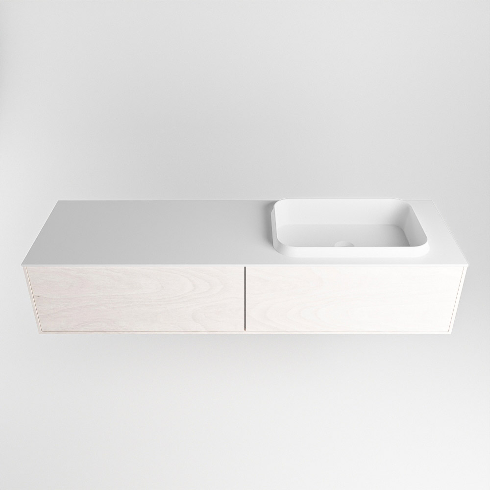 MONDIAZ ERIN 150cm mueble de baño color Underlayment 2 cajones. Lavabo RIDGE Derecho 1 orificio color Talc. 5 MONDIAZ ERIN 150cm mueble de baño color Underlayment 2 cajones. Lavabo RIDGE Derecho 1 orificio color Talc. - Imagen 5