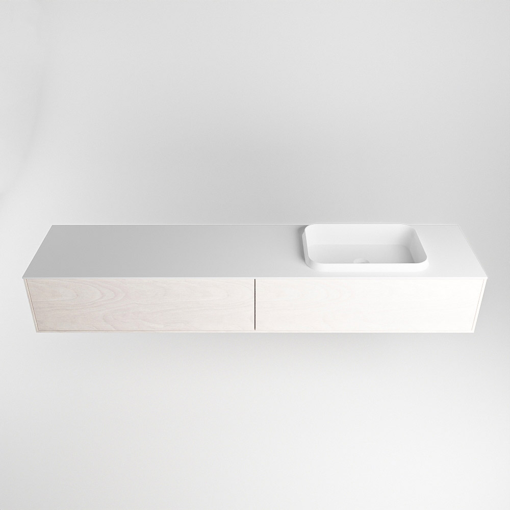 MONDIAZ ERIN 200cm mueble de baño color Underlayment 2 cajones. Lavabo RIDGE Derecho 1 orificio color Talc. 5 MONDIAZ ERIN 200cm mueble de baño color Underlayment 2 cajones. Lavabo RIDGE Derecho 1 orificio color Talc. - Imagen 5