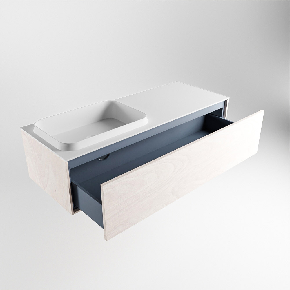 MONDIAZ ERIN 120cm mueble de baño color Underlayment 1 cajón. Lavabo RIDGE Izquierda sin orificio color Talc. 6 MONDIAZ ERIN 120cm mueble de baño color Underlayment 1 cajón. Lavabo RIDGE Izquierda sin orificio color Talc. - Imagen 6