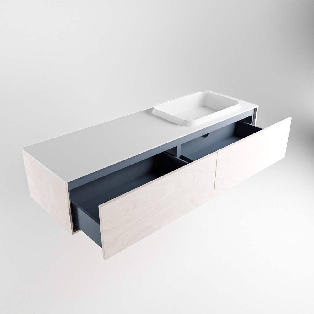 MONDIAZ ERIN 150cm mueble de baño color Underlayment 2 cajones. Lavabo RIDGE Derecho 1 orificio color Talc. 6 MONDIAZ ERIN 150cm mueble de baño color Underlayment 2 cajones. Lavabo RIDGE Derecho 1 orificio color Talc. - Imagen 6
