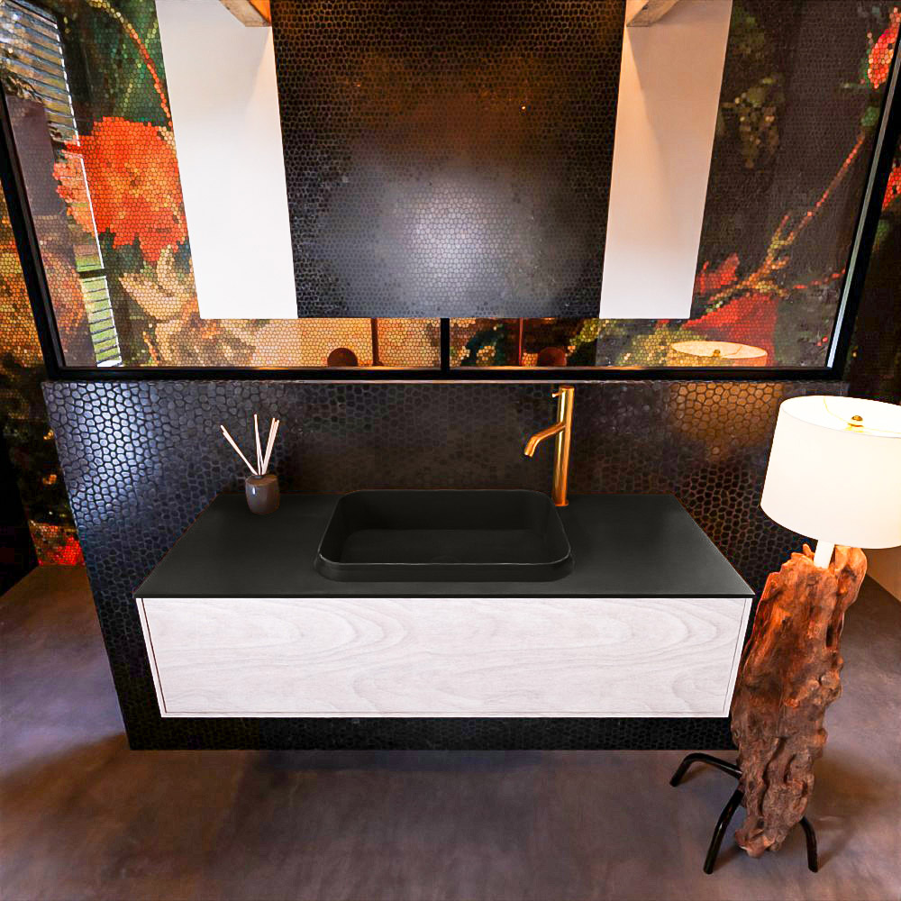 MONDIAZ ERIN 120cm mueble de baño color Underlayment 1 cajón. Lavabo RIDGE Centro 1 orificio color Urban. 3 MONDIAZ ERIN 120cm mueble de baño color Underlayment 1 cajón. Lavabo RIDGE Centro 1 orificio color Urban. - Imagen 3