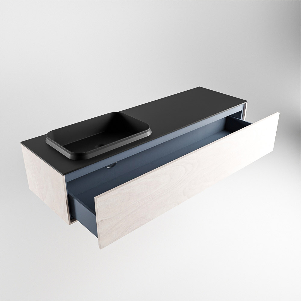 MONDIAZ ERIN 150cm mueble de baño color Underlayment 1 cajón. Lavabo RIDGE Izquierda 1 orificio color Urban. 6 MONDIAZ ERIN 150cm mueble de baño color Underlayment 1 cajón. Lavabo RIDGE Izquierda 1 orificio color Urban. - Imagen 6