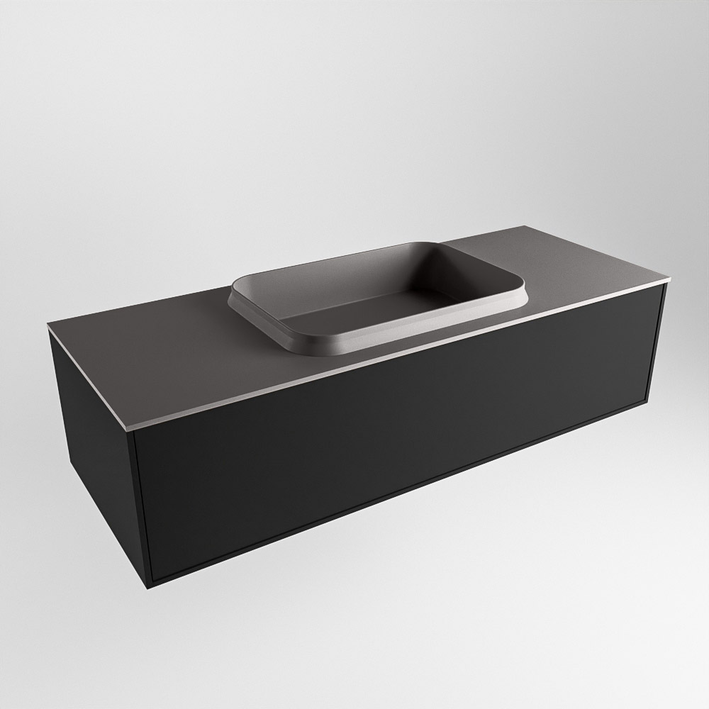 MONDIAZ ERIN 120cm mueble de baño color Urban 1 cajón. Lavabo RIDGE Centro 1 orificio color Dark Grey. 4 MONDIAZ ERIN 120cm mueble de baño color Urban 1 cajón. Lavabo RIDGE Centro 1 orificio color Dark Grey. - Imagen 4