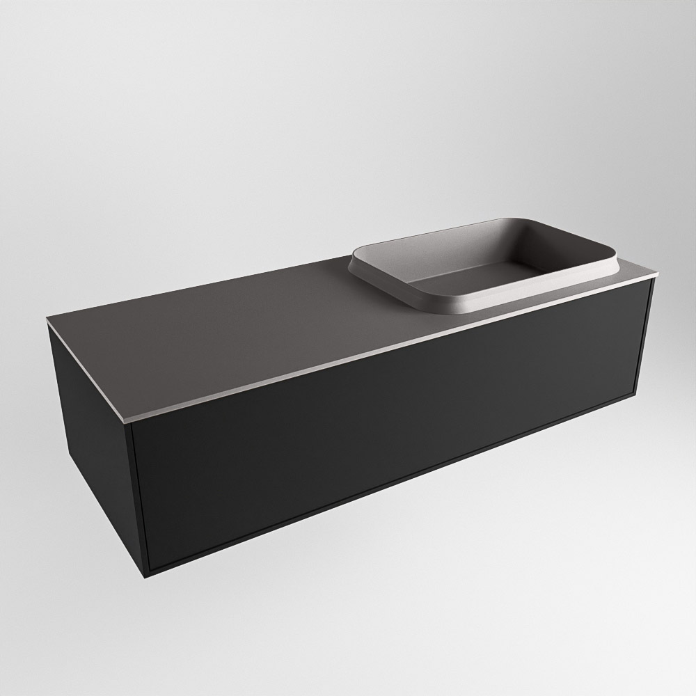 MONDIAZ ERIN 120cm mueble de baño color Urban 1 cajón. Lavabo RIDGE Derecho 1 orificio color Dark Grey. 4 MONDIAZ ERIN 120cm mueble de baño color Urban 1 cajón. Lavabo RIDGE Derecho 1 orificio color Dark Grey. - Imagen 4
