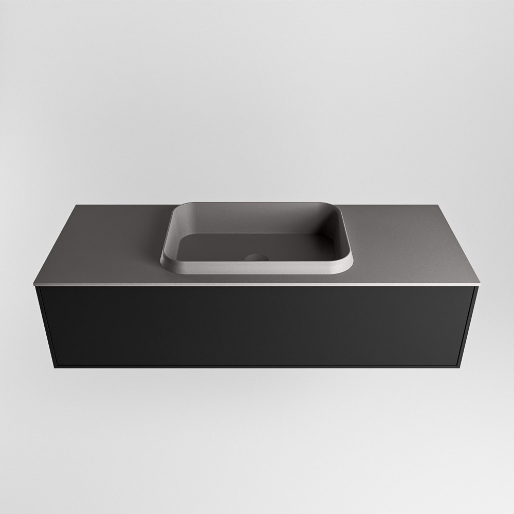 MONDIAZ ERIN 120cm mueble de baño color Urban 1 cajón. Lavabo RIDGE Centro 1 orificio color Dark Grey. 5 MONDIAZ ERIN 120cm mueble de baño color Urban 1 cajón. Lavabo RIDGE Centro 1 orificio color Dark Grey. - Imagen 5