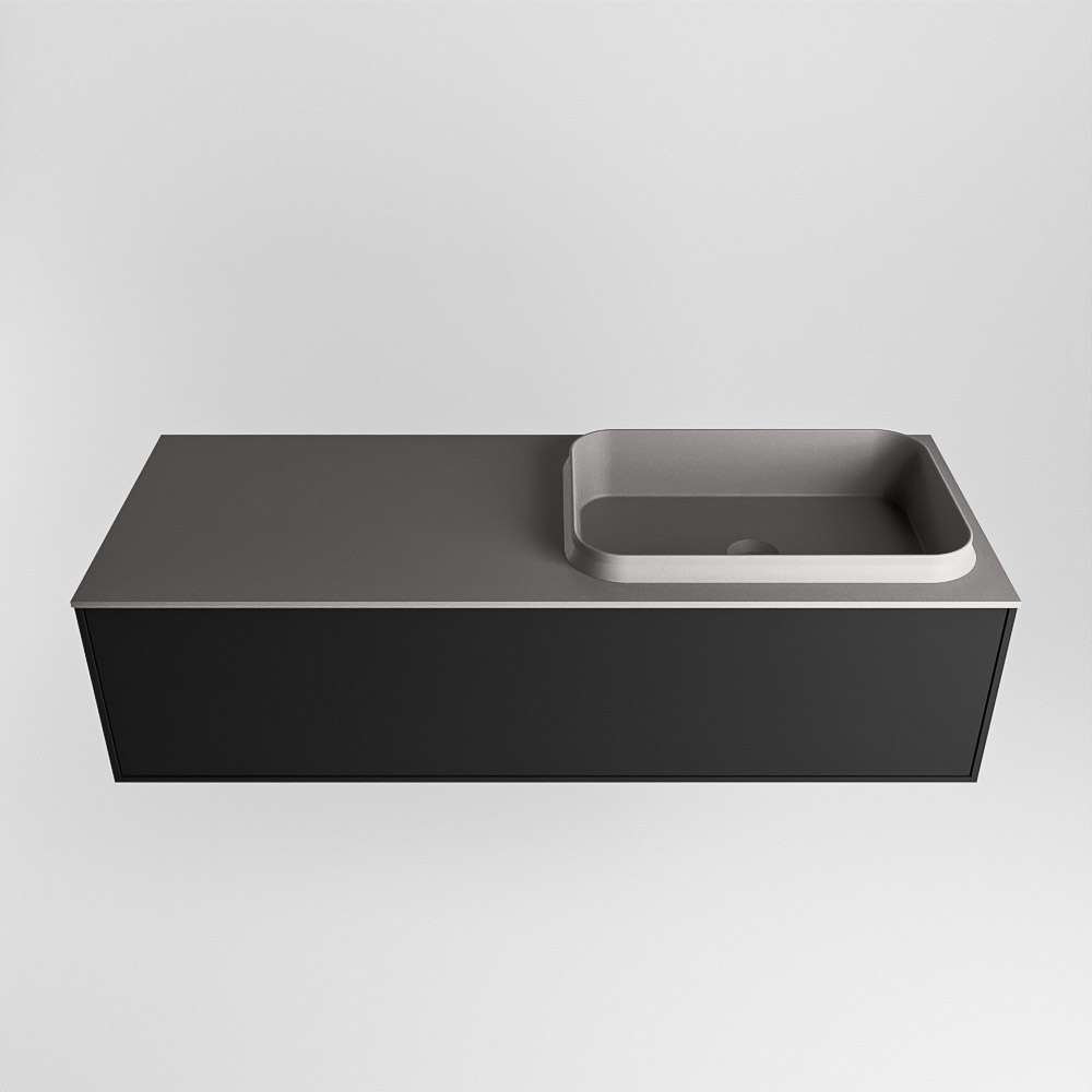 MONDIAZ ERIN 120cm mueble de baño color Urban 1 cajón. Lavabo RIDGE Derecho 1 orificio color Dark Grey. 5 MONDIAZ ERIN 120cm mueble de baño color Urban 1 cajón. Lavabo RIDGE Derecho 1 orificio color Dark Grey. - Imagen 5