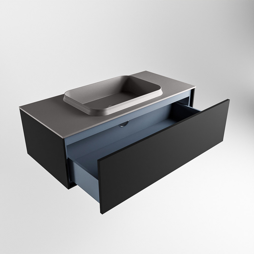 MONDIAZ ERIN 100cm mueble de baño color Urban 1 cajón. Lavabo RIDGE Centro sin orificio color Dark Grey. 6 MONDIAZ ERIN 100cm mueble de baño color Urban 1 cajón. Lavabo RIDGE Centro sin orificio color Dark Grey. - Imagen 6