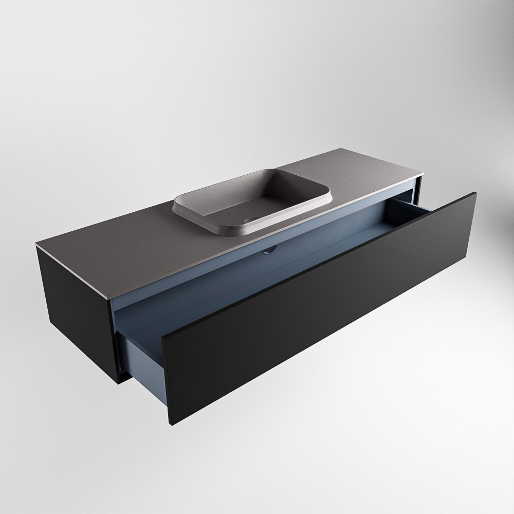 MONDIAZ ERIN 150cm mueble de baño color Urban 1 cajón. Lavabo RIDGE Centro 1 orificio color Dark Grey. 6 MONDIAZ ERIN 150cm mueble de baño color Urban 1 cajón. Lavabo RIDGE Centro 1 orificio color Dark Grey. - Imagen 6