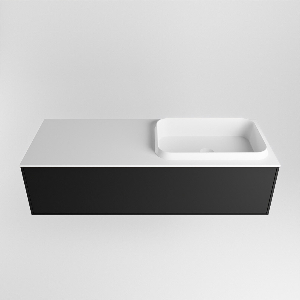 MONDIAZ ERIN 120cm mueble de baño color Urban 1 cajón. Lavabo RIDGE Derecho sin orificio color Talc. 5 MONDIAZ ERIN 120cm mueble de baño color Urban 1 cajón. Lavabo RIDGE Derecho sin orificio color Talc. - Imagen 5