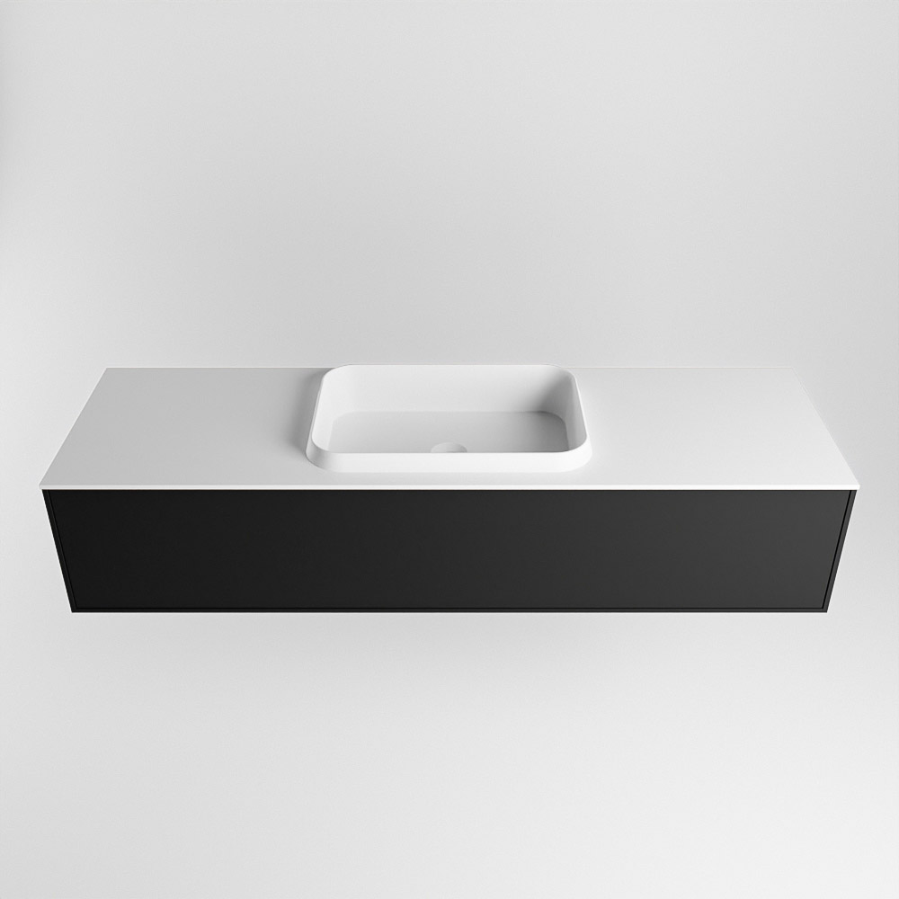 MONDIAZ ERIN 150cm mueble de baño color Urban 1 cajón. Lavabo RIDGE Centro sin orificio color Talc. 5 MONDIAZ ERIN 150cm mueble de baño color Urban 1 cajón. Lavabo RIDGE Centro sin orificio color Talc. - Imagen 5
