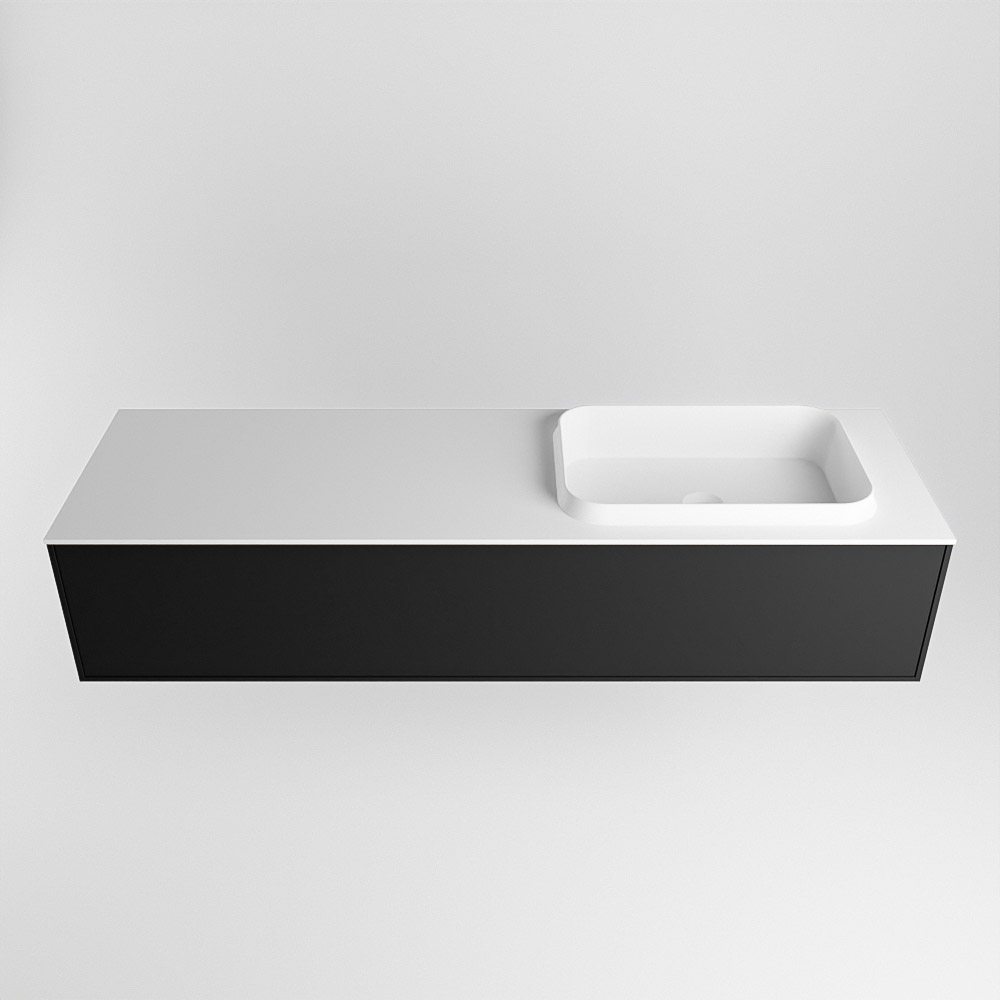 MONDIAZ ERIN 150cm mueble de baño color Urban 1 cajón. Lavabo RIDGE Derecho 1 orificio color Talc. 5 MONDIAZ ERIN 150cm mueble de baño color Urban 1 cajón. Lavabo RIDGE Derecho 1 orificio color Talc. - Imagen 5