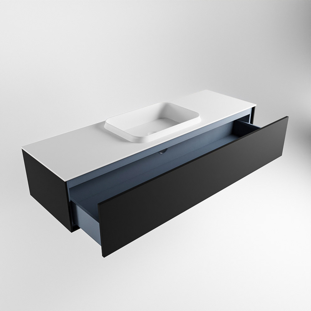 MONDIAZ ERIN 150cm mueble de baño color Urban 1 cajón. Lavabo RIDGE Centro sin orificio color Talc. 6 MONDIAZ ERIN 150cm mueble de baño color Urban 1 cajón. Lavabo RIDGE Centro sin orificio color Talc. - Imagen 6