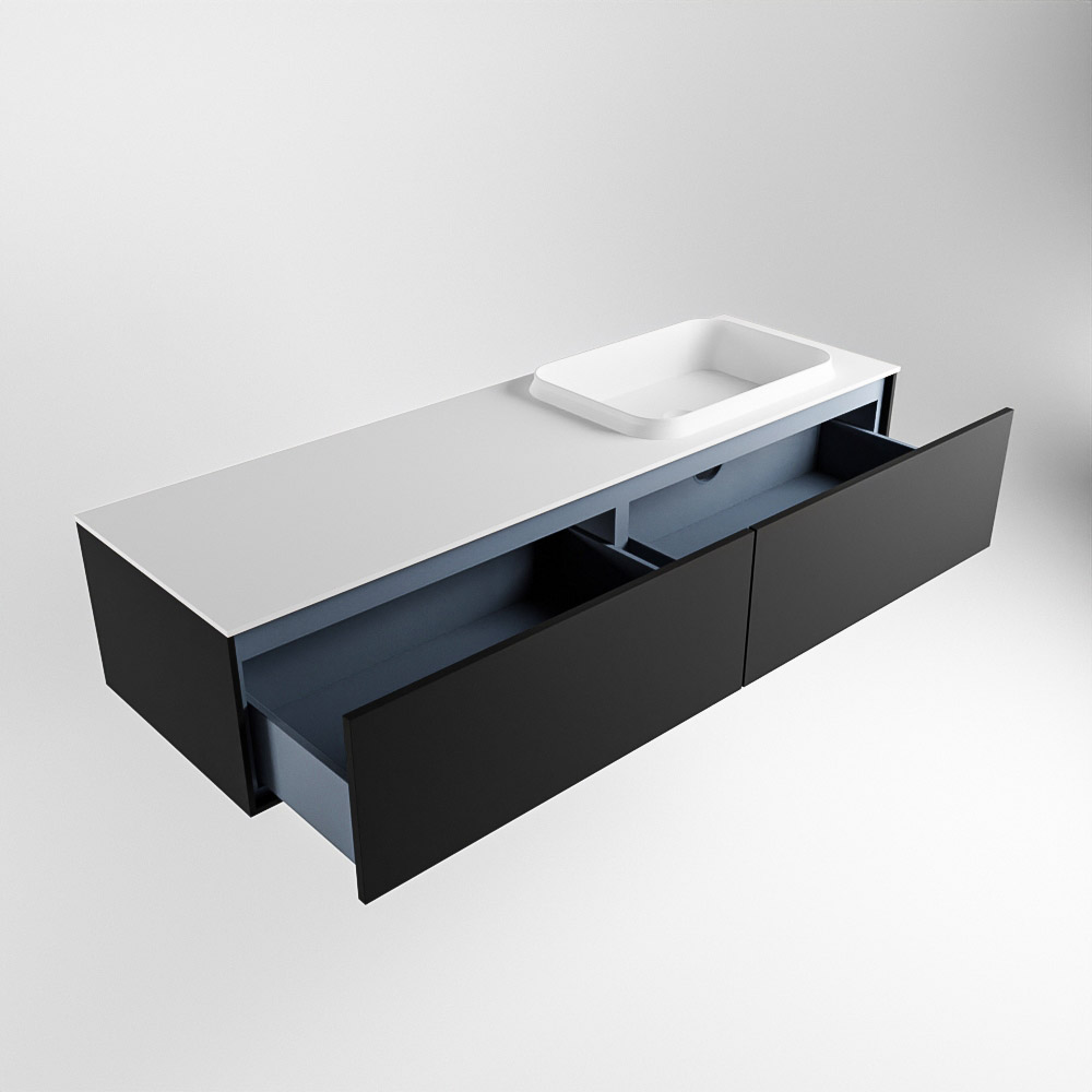 MONDIAZ ERIN 150cm mueble de baño color Urban 2 cajones. Lavabo RIDGE Derecho sin orificio color Talc. 6 MONDIAZ ERIN 150cm mueble de baño color Urban 2 cajones. Lavabo RIDGE Derecho sin orificio color Talc. - Imagen 6