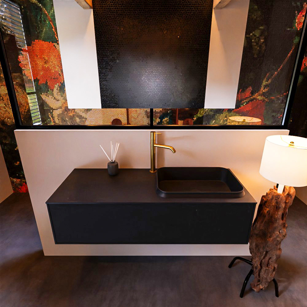 MONDIAZ ERIN 120cm mueble de baño color Urban 1 cajón. Lavabo RIDGE Derecho 1 orificio color Urban. 3 MONDIAZ ERIN 120cm mueble de baño color Urban 1 cajón. Lavabo RIDGE Derecho 1 orificio color Urban. - Imagen 3
