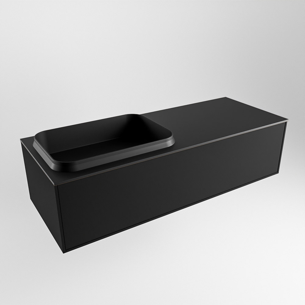 MONDIAZ ERIN 120cm mueble de baño color Urban 1 cajón. Lavabo RIDGE Izquierda sin orificio color Urban. 4 MONDIAZ ERIN 120cm mueble de baño color Urban 1 cajón. Lavabo RIDGE Izquierda sin orificio color Urban. - Imagen 4