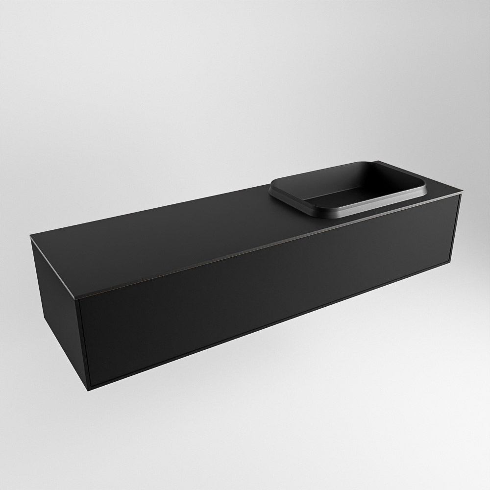 MONDIAZ ERIN 150cm mueble de baño color Urban 1 cajón. Lavabo RIDGE Derecho 1 orificio color Urban. 4 MONDIAZ ERIN 150cm mueble de baño color Urban 1 cajón. Lavabo RIDGE Derecho 1 orificio color Urban. - Imagen 4