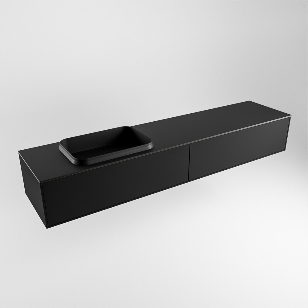 MONDIAZ ERIN 200cm mueble de baño color Urban 2 cajones. Lavabo RIDGE Izquierda 1 orificio color Urban. 4 MONDIAZ ERIN 200cm mueble de baño color Urban 2 cajones. Lavabo RIDGE Izquierda 1 orificio color Urban. - Imagen 4