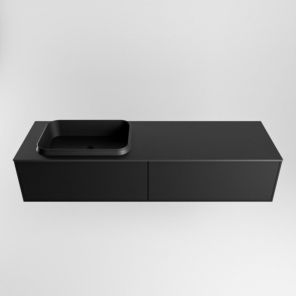 MONDIAZ ERIN 150cm mueble de baño color Urban 2 cajones. Lavabo RIDGE Izquierda 1 orificio color Urban. 5 MONDIAZ ERIN 150cm mueble de baño color Urban 2 cajones. Lavabo RIDGE Izquierda 1 orificio color Urban. - Imagen 5