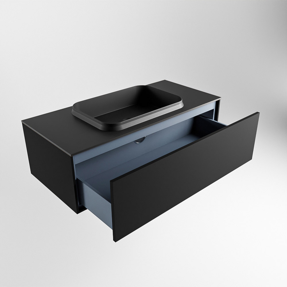 MONDIAZ ERIN 100cm mueble de baño color Urban 1 cajón. Lavabo RIDGE Centro sin orificio color Urban. 6 MONDIAZ ERIN 100cm mueble de baño color Urban 1 cajón. Lavabo RIDGE Centro sin orificio color Urban. - Imagen 6