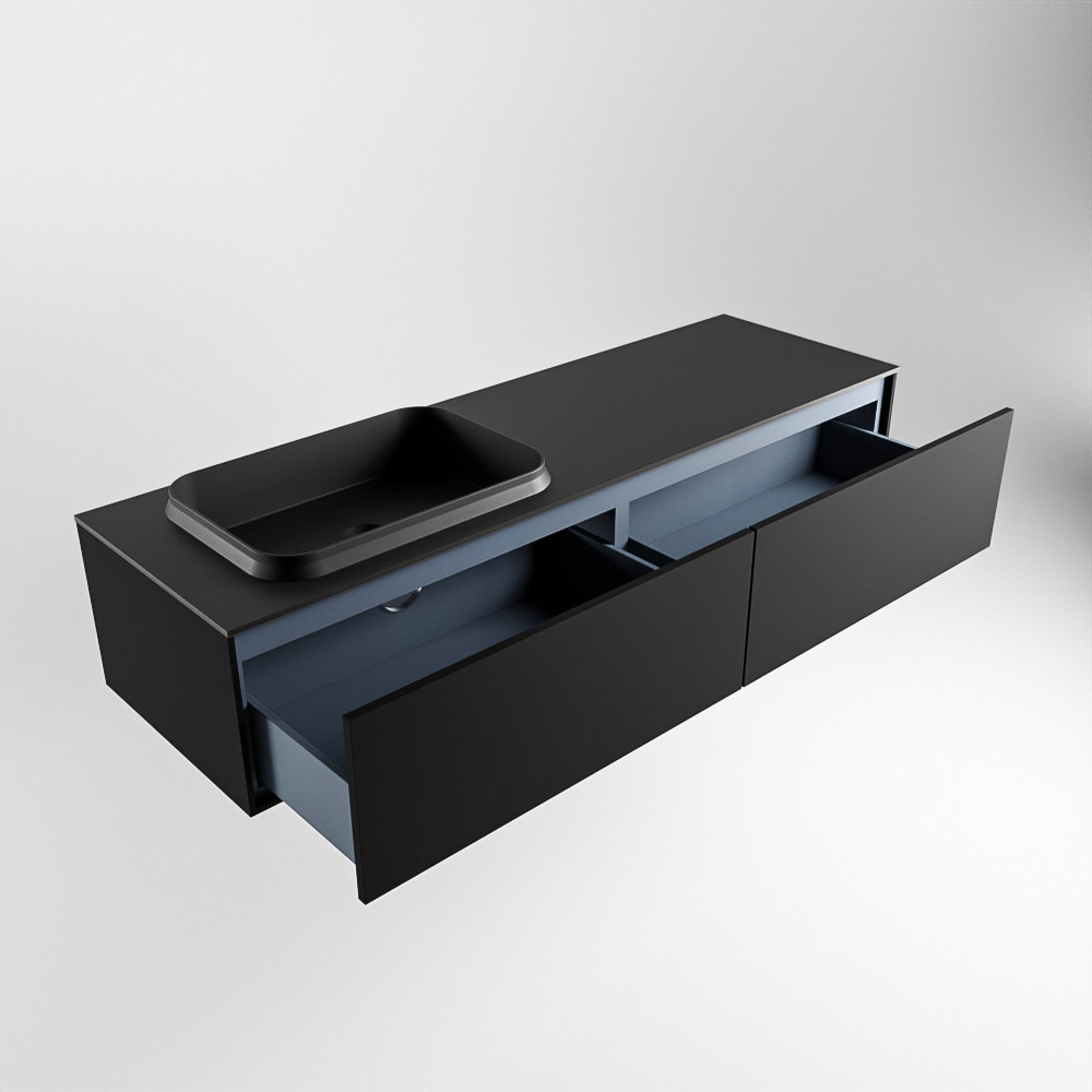 MONDIAZ ERIN 150cm mueble de baño color Urban 2 cajones. Lavabo RIDGE Izquierda 1 orificio color Urban. 6 MONDIAZ ERIN 150cm mueble de baño color Urban 2 cajones. Lavabo RIDGE Izquierda 1 orificio color Urban. - Imagen 6