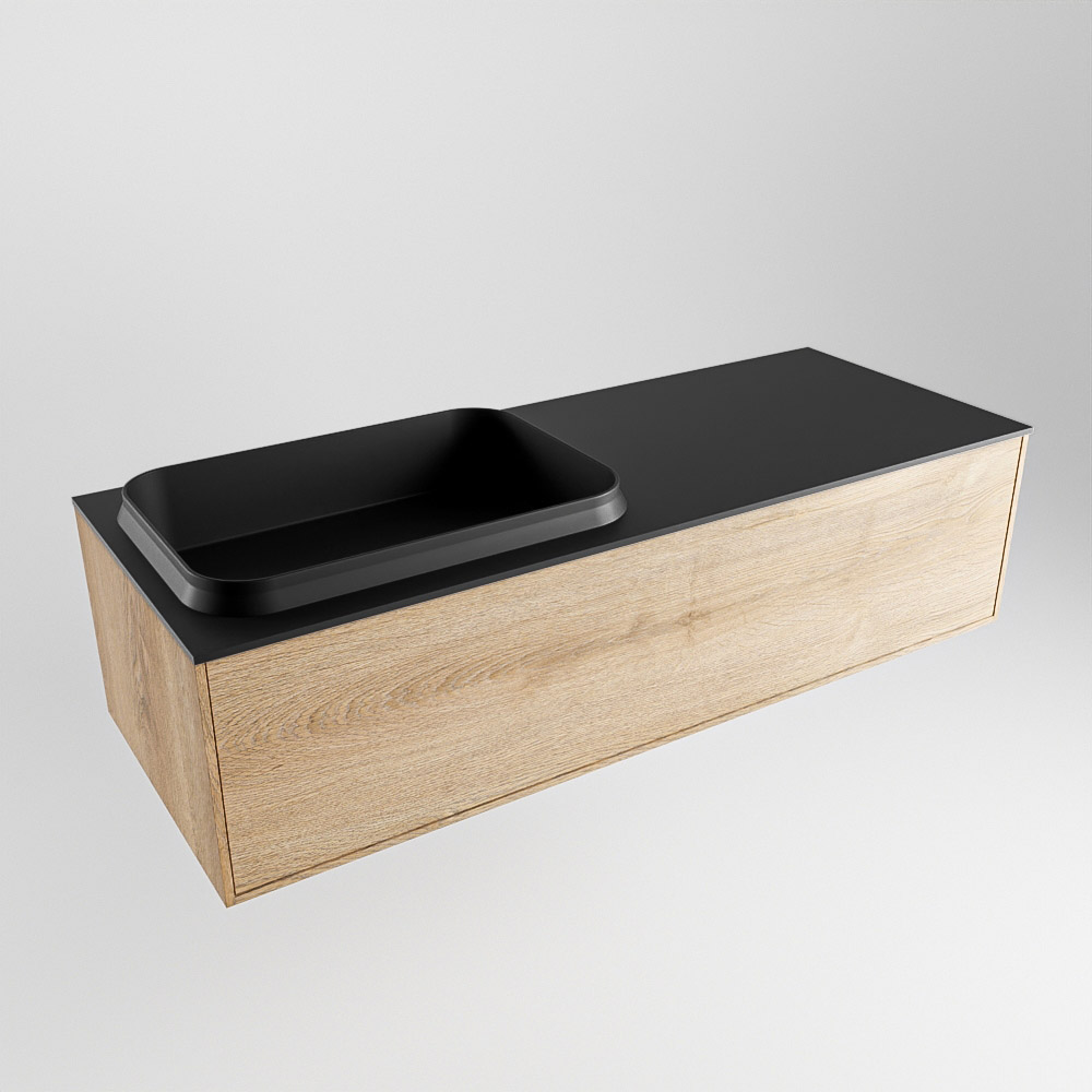 MONDIAZ ERIN 120cm mueble de baño color Washed Oak 1 cajón. Lavabo RIDGE Izquierda 1 orificio color Urban. 4 MONDIAZ ERIN 120cm mueble de baño color Washed Oak 1 cajón. Lavabo RIDGE Izquierda 1 orificio color Urban. - Imagen 4