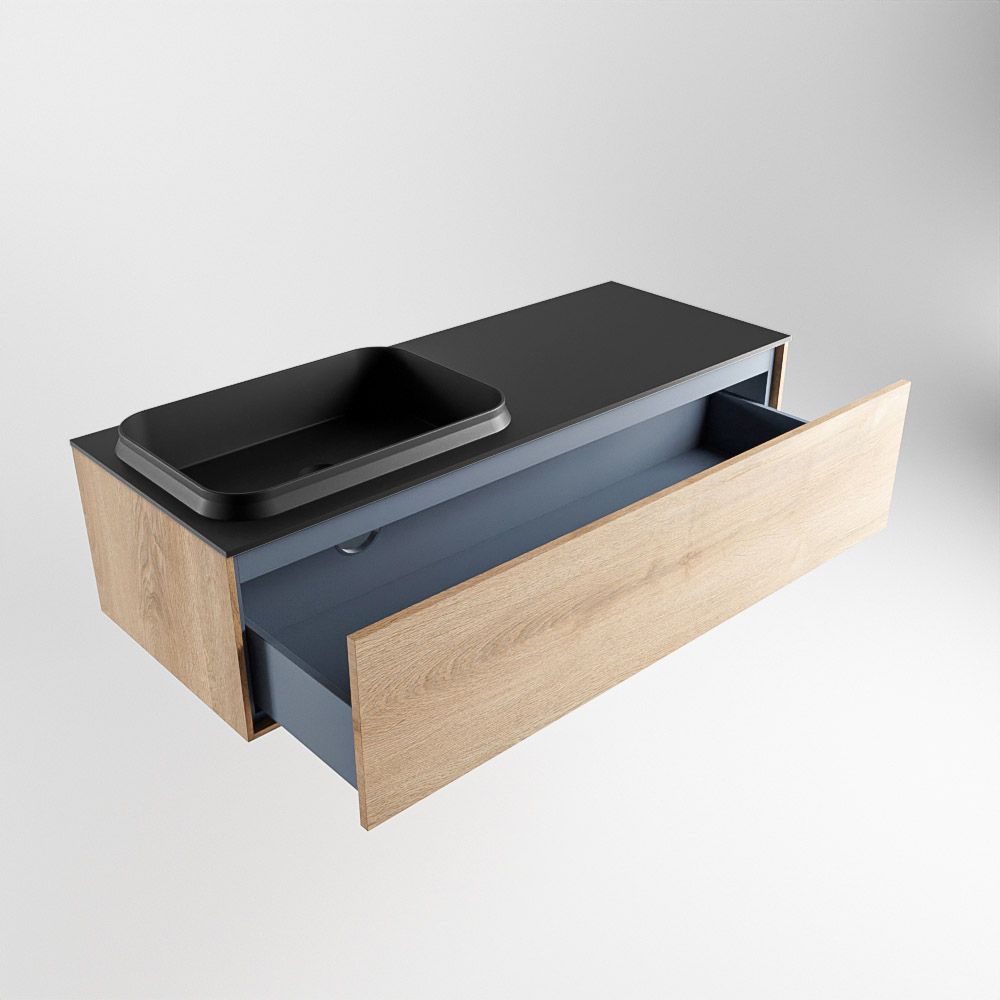 MONDIAZ ERIN 120cm mueble de baño color Washed Oak 1 cajón. Lavabo RIDGE Izquierda 1 orificio color Urban. 6 MONDIAZ ERIN 120cm mueble de baño color Washed Oak 1 cajón. Lavabo RIDGE Izquierda 1 orificio color Urban. - Imagen 6