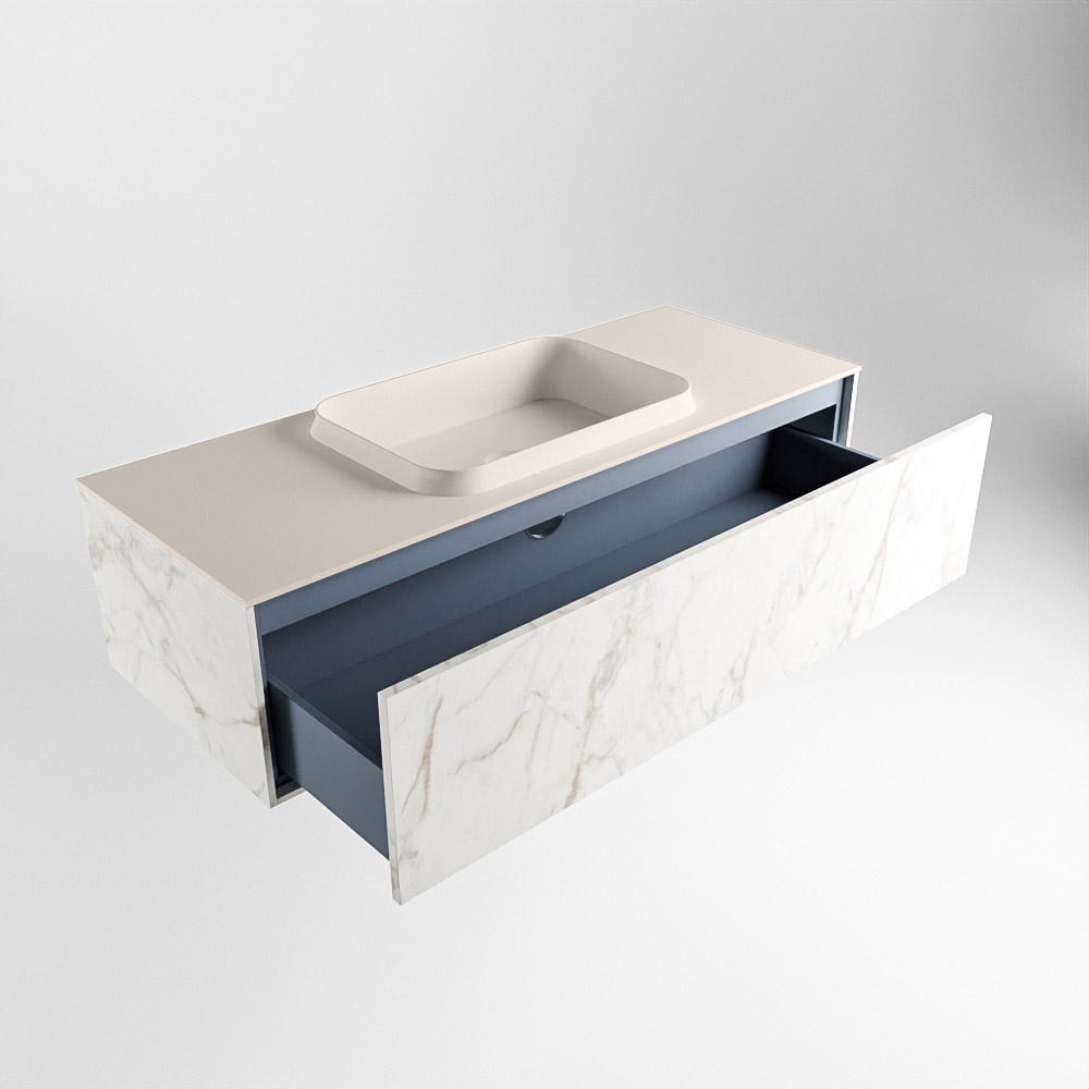 MONDIAZ ERIN 120cm mueble de baño color Carrara 1 cajón. Lavabo RIDGE Centro 1 orificio color Linen. 5 MONDIAZ ERIN 120cm mueble de baño color Carrara 1 cajón. Lavabo RIDGE Centro 1 orificio color Linen. - Imagen 5