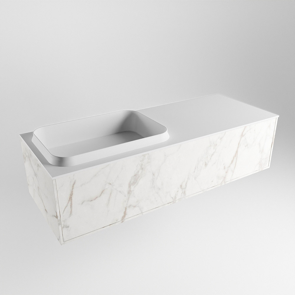 MONDIAZ ERIN 120cm mueble de baño color Carrara 1 cajón. Lavabo RIDGE Izquierda sin orificio color Talc. 3 MONDIAZ ERIN 120cm mueble de baño color Carrara 1 cajón. Lavabo RIDGE Izquierda sin orificio color Talc. - Imagen 3