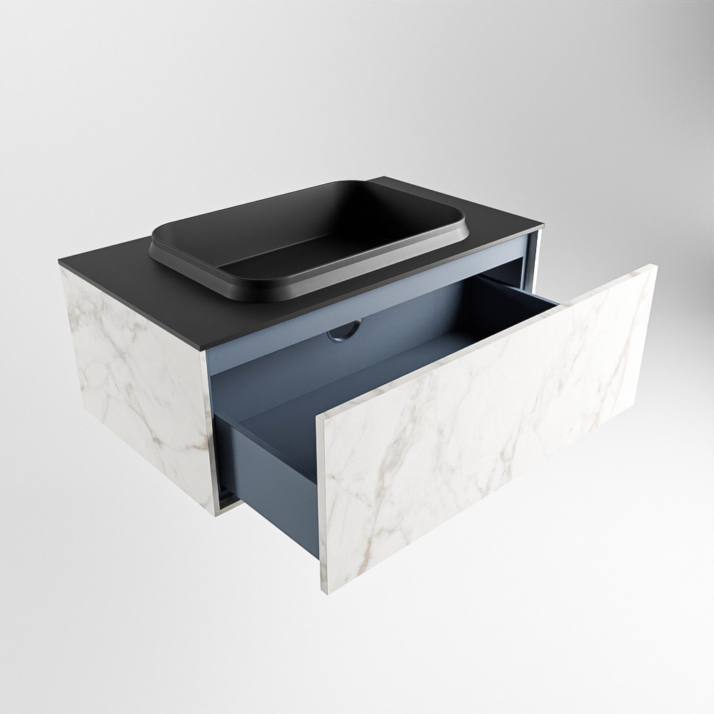MONDIAZ ERIN 80cm mueble de baño color Carrara 1 cajón. Lavabo RIDGE Centro 1 orificio color Urban. 5 MONDIAZ ERIN 80cm mueble de baño color Carrara 1 cajón. Lavabo RIDGE Centro 1 orificio color Urban. - Imagen 5