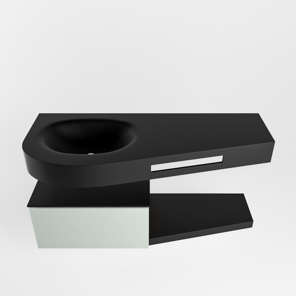 MONDIAZ RIVA 120cm mueble de baño / estante color Greey con 1 cajón. Lavabo DULCET Izquierda 1 orificio, color Urban. 6 MONDIAZ RIVA 120cm mueble de baño / estante color Greey con 1 cajón. Lavabo DULCET Izquierda 1 orificio, color Urban. - Imagen 6