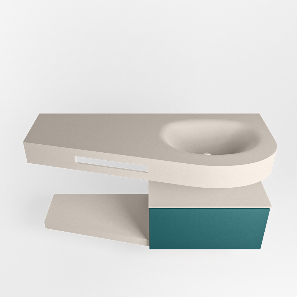 MONDIAZ RIVA 120cm mueble de baño / estante color Smag con 1 cajón. Lavabo DULCET Derecho sin orificio, color Linen. 6 MONDIAZ RIVA 120cm mueble de baño / estante color Smag con 1 cajón. Lavabo DULCET Derecho sin orificio, color Linen. - Imagen 6
