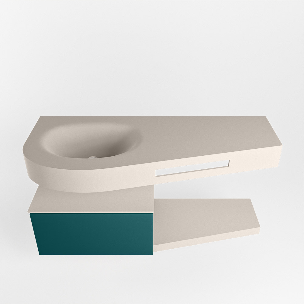 MONDIAZ RIVA 120cm mueble de baño / estante color Smag con 1 cajón. Lavabo DULCET Izquierda 1 orificio, color Linen. 6 MONDIAZ RIVA 120cm mueble de baño / estante color Smag con 1 cajón. Lavabo DULCET Izquierda 1 orificio, color Linen. - Imagen 6