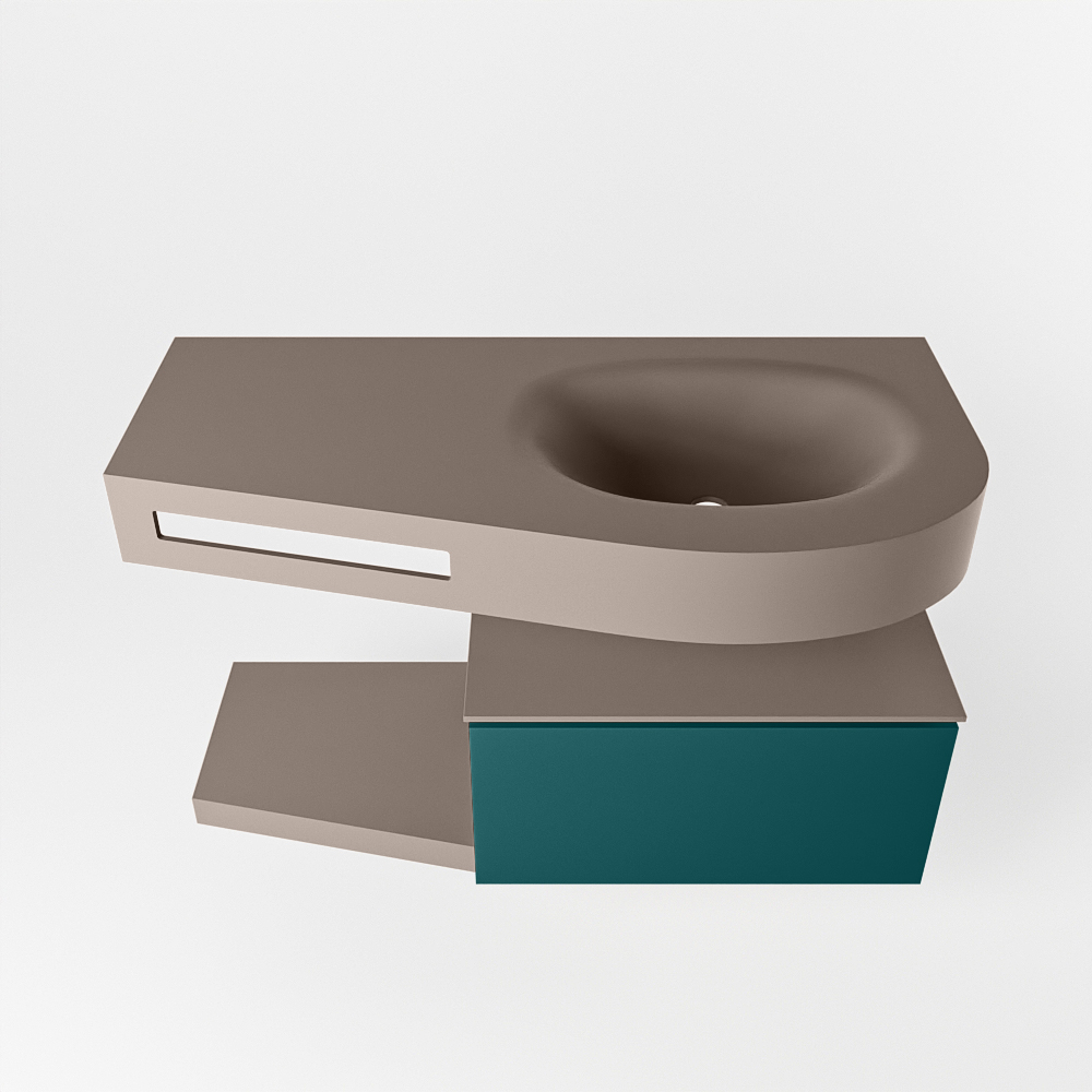 MONDIAZ RIVA 100cm mueble de baño / estante color Smag con 1 cajón. Lavabo DULCET Derecho 1 orificio, color Smoke. 6 MONDIAZ RIVA 100cm mueble de baño / estante color Smag con 1 cajón. Lavabo DULCET Derecho 1 orificio, color Smoke. - Imagen 6