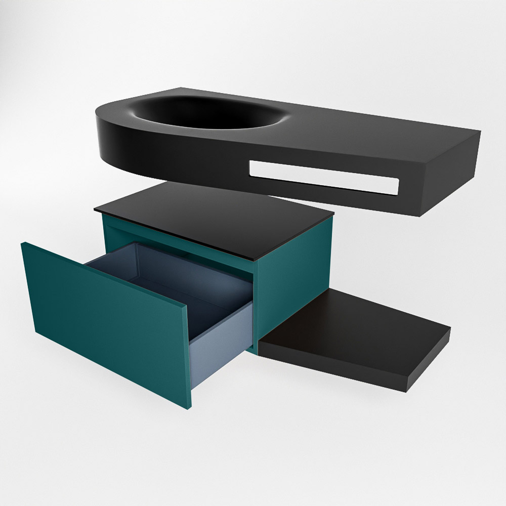 MONDIAZ RIVA 100cm mueble de baño / estante color Smag con 1 cajón. Lavabo DULCET Izquierda 1 orificio, color Urban. 5 MONDIAZ RIVA 100cm mueble de baño / estante color Smag con 1 cajón. Lavabo DULCET Izquierda 1 orificio, color Urban. - Imagen 5