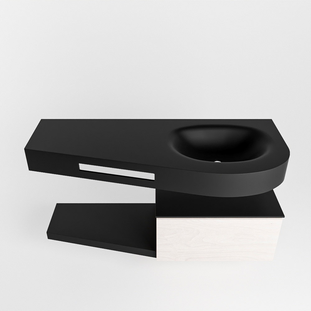 MONDIAZ RIVA 120cm mueble de baño / estante color Underlayment con 1 cajón. Lavabo DULCET Derecho sin orificio, color Urban. 6 MONDIAZ RIVA 120cm mueble de baño / estante color Underlayment con 1 cajón. Lavabo DULCET Derecho sin orificio, color Urban. - Imagen 6