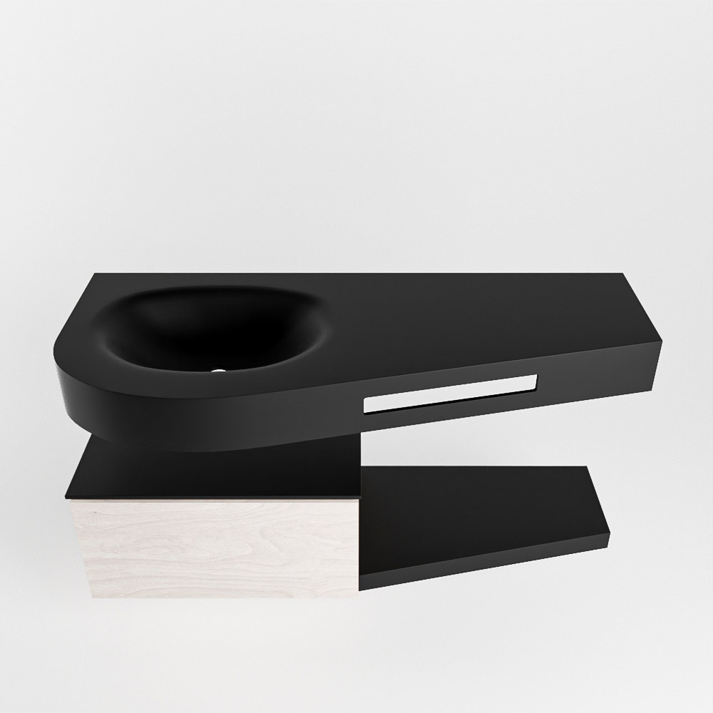 MONDIAZ RIVA 120cm mueble de baño / estante color Underlayment con 1 cajón. Lavabo DULCET Izquierda 1 orificio, color Urban. 6 MONDIAZ RIVA 120cm mueble de baño / estante color Underlayment con 1 cajón. Lavabo DULCET Izquierda 1 orificio, color Urban. - Imagen 6