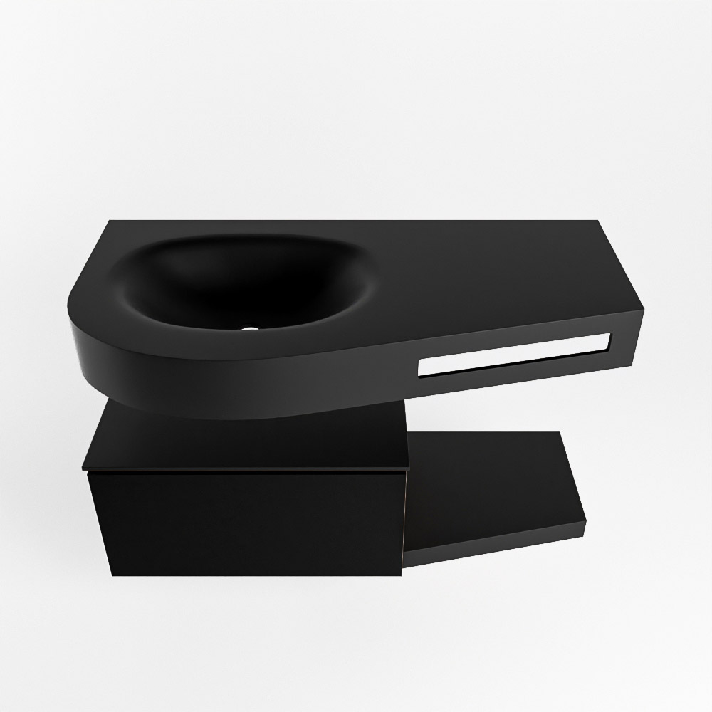 MONDIAZ RIVA 100cm mueble de baño / estante color Urban con 1 cajón. Lavabo DULCET Izquierda 1 orificio, color Urban. 6 MONDIAZ RIVA 100cm mueble de baño / estante color Urban con 1 cajón. Lavabo DULCET Izquierda 1 orificio, color Urban. - Imagen 6