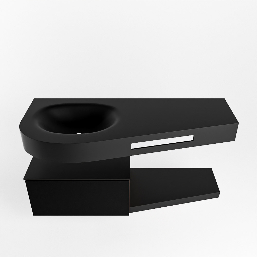 MONDIAZ RIVA 120cm mueble de baño / estante color Urban con 1 cajón. Lavabo DULCET Izquierda 1 orificio, color Urban. 6 MONDIAZ RIVA 120cm mueble de baño / estante color Urban con 1 cajón. Lavabo DULCET Izquierda 1 orificio, color Urban. - Imagen 6