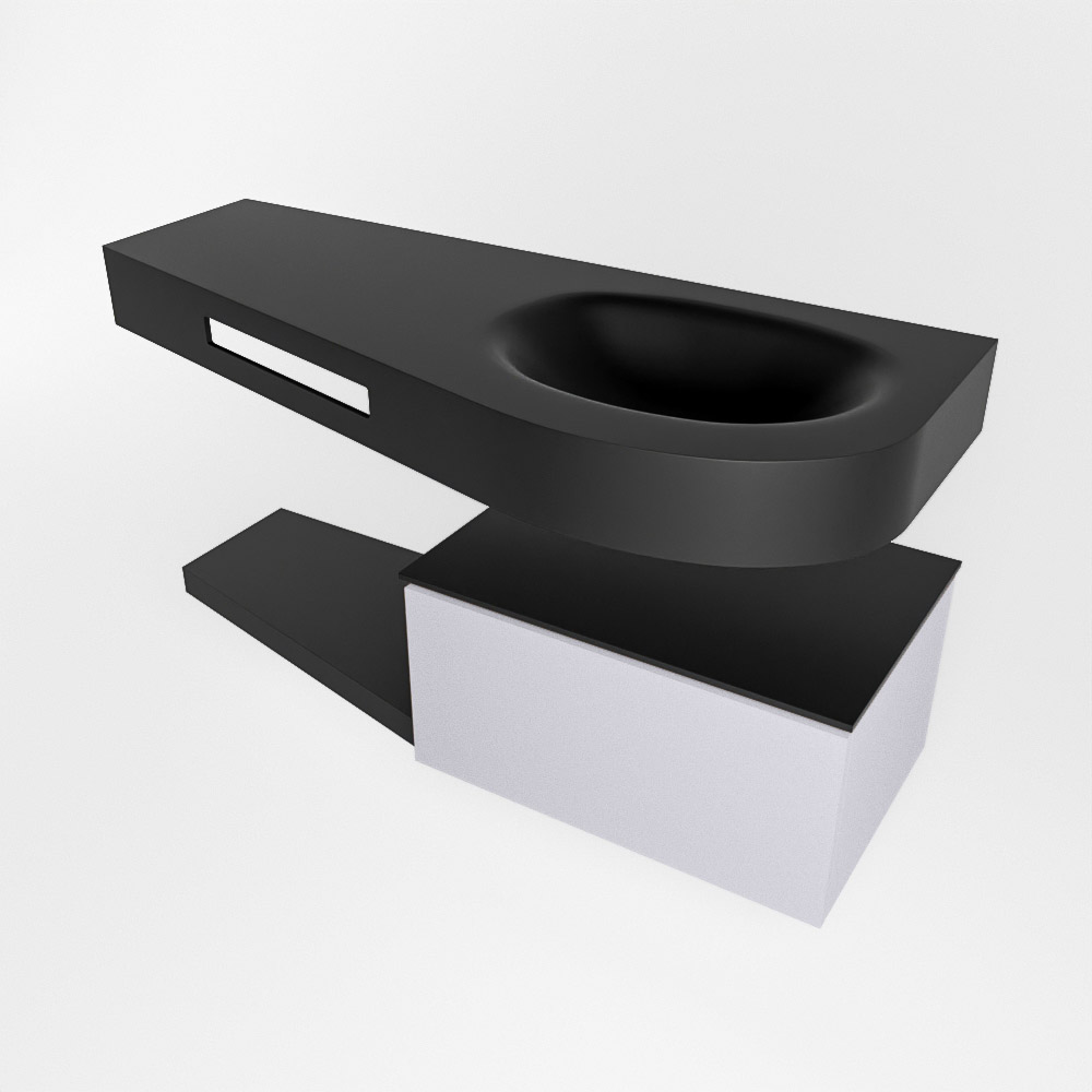 MONDIAZ RIVA 120cm mueble de baño / estante color Cale con 1 cajón. Lavabo DULCET Derecho 1 orificio, color Urban. 4 MONDIAZ RIVA 120cm mueble de baño / estante color Cale con 1 cajón. Lavabo DULCET Derecho 1 orificio, color Urban. - Imagen 4